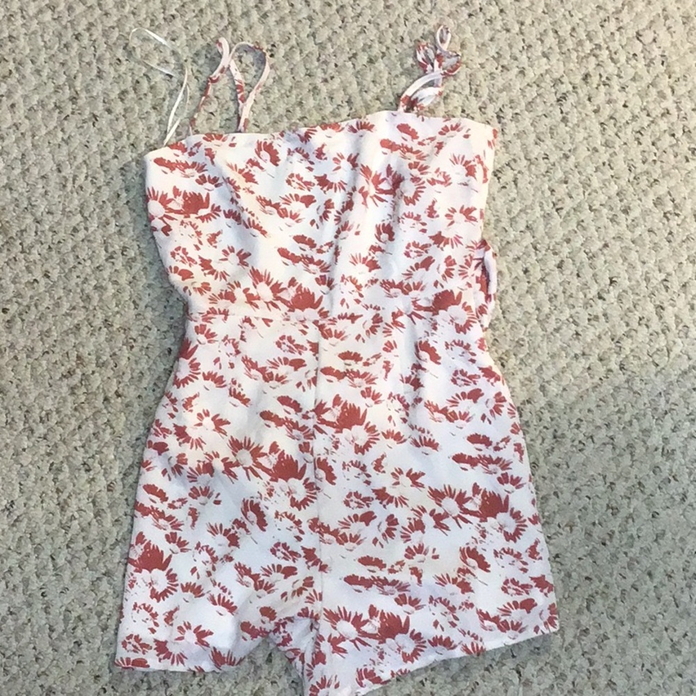 Pink Floral Playsuit